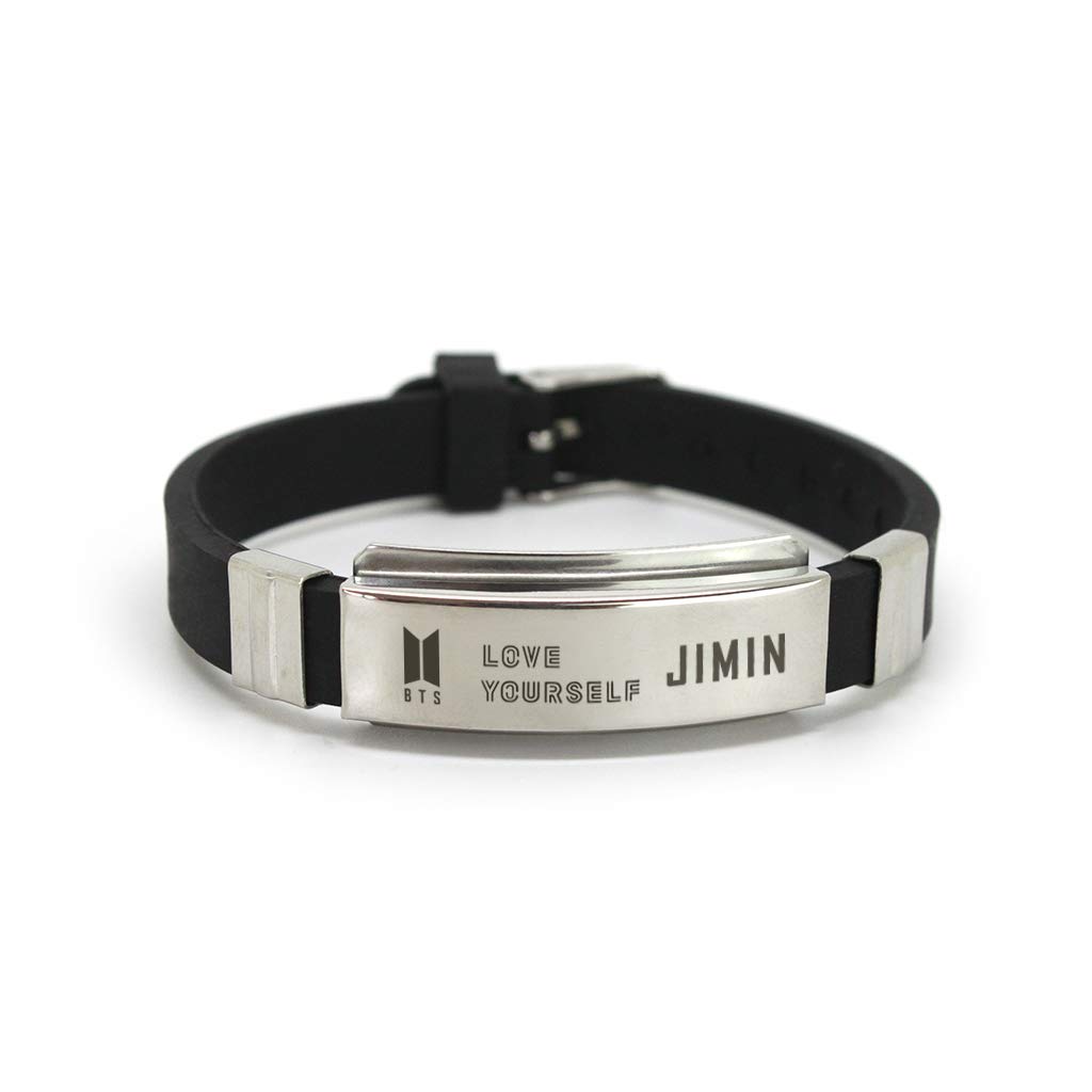 BTS K-pop Stainless-Steel Silicon Wristband