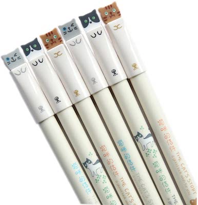 cat design gel pens 