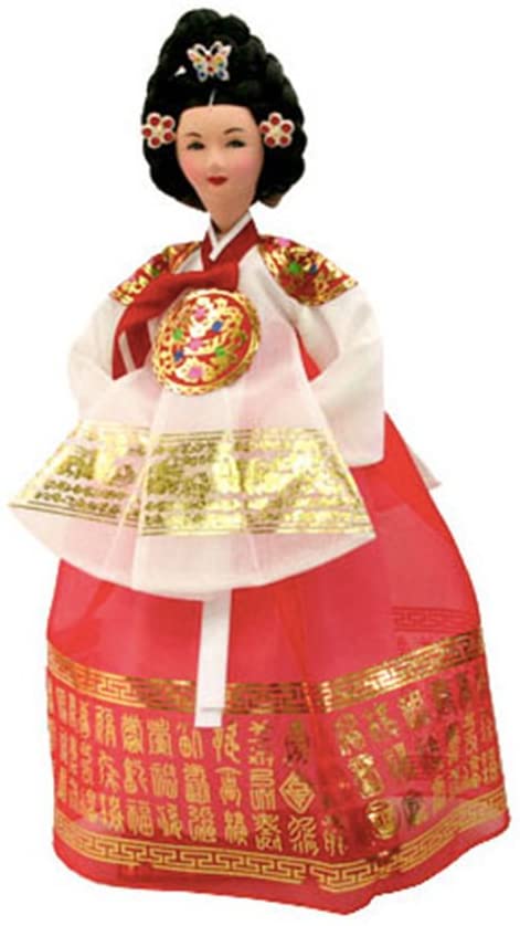Korean Hanbok Dress Figurine
